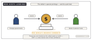 why world lends America dollar reserve currency treasuries safest asset