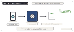 stablecoins buy US treasury bills 3 trillion new demand for US debt